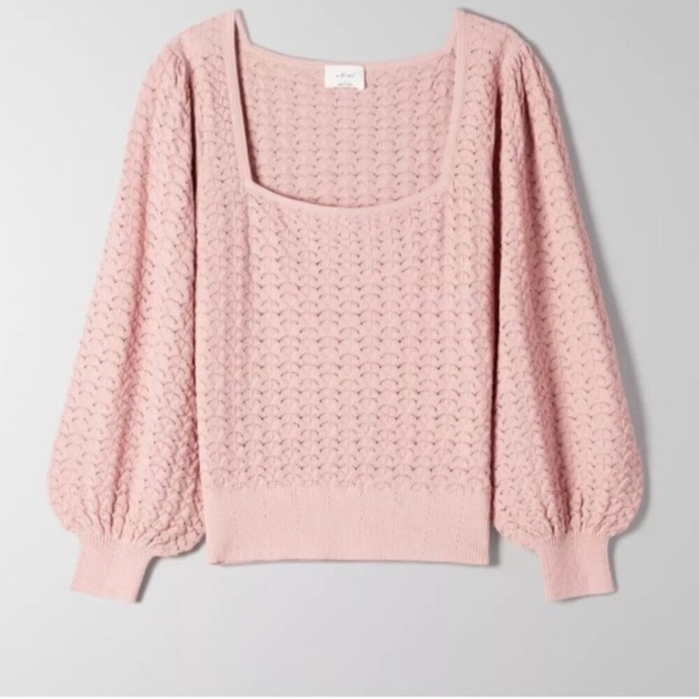 rare Wilfred Haiku pink top S mauve mousse pink